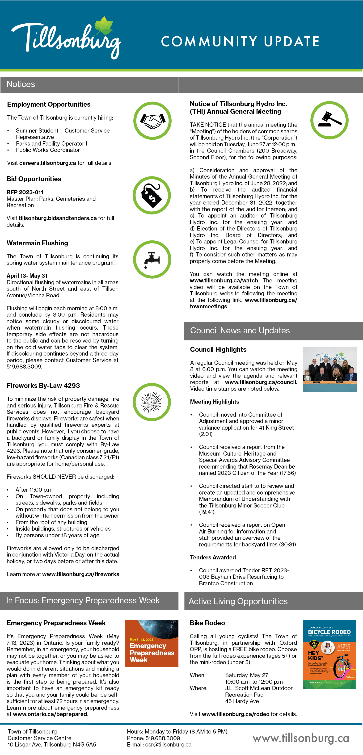 Tillsonburg Update - May 11